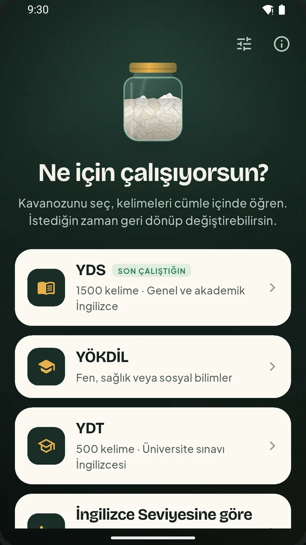 Choosing a deck: YDS, YÖKDİL, YDT and English levels